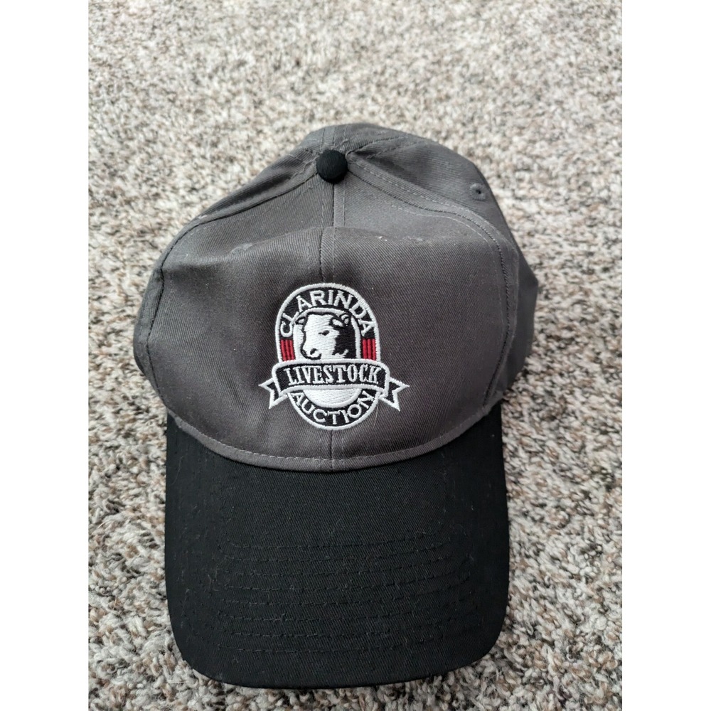 Vintage Clarinda Livestock Auction Snapback Hat Gray‎ Otto Cap